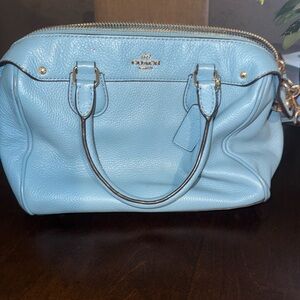 Coach Sky Blue Leather Satchel